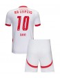 RB Leipzig Xavi Simons #10 Domácí dres pro děti 2024-25 Krátký Rukáv (+ trenýrky)